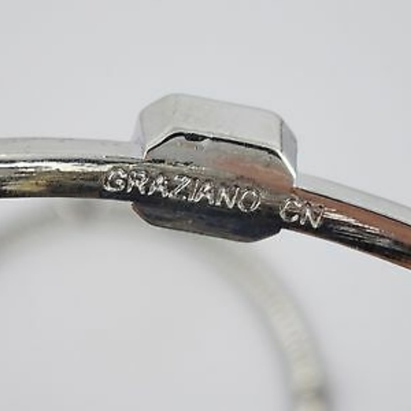 Graziano CN silver tone bangle bracelets, set of 6 - Picture 3 of 3